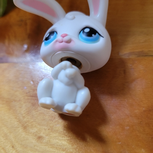 Littlest Pet Shop LPS #49 Bunny Rabbit White Blue Eyes 2004 - Picture 13 of 13